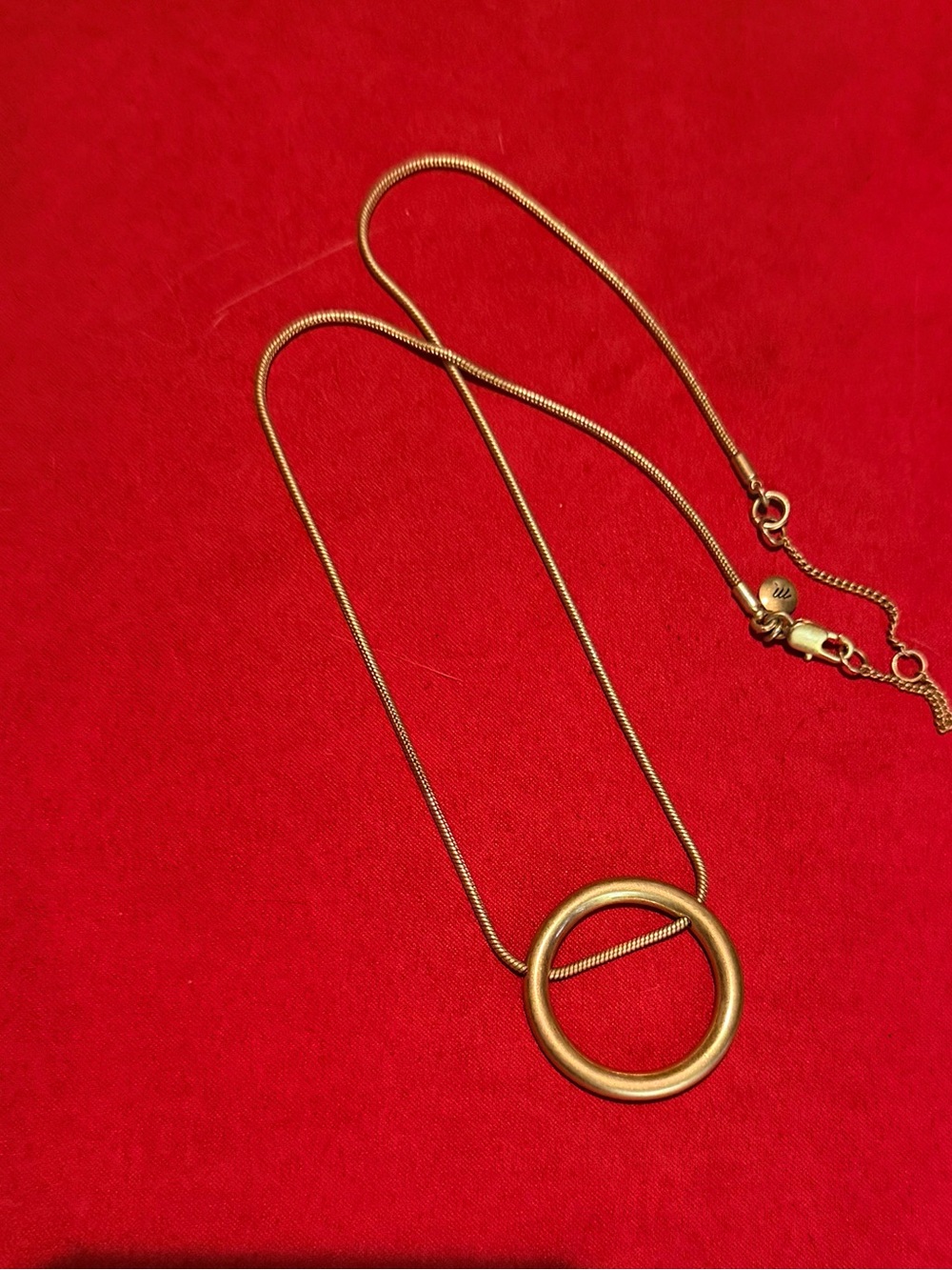 Minimalist Gold Circle Pendant Necklace for Women
